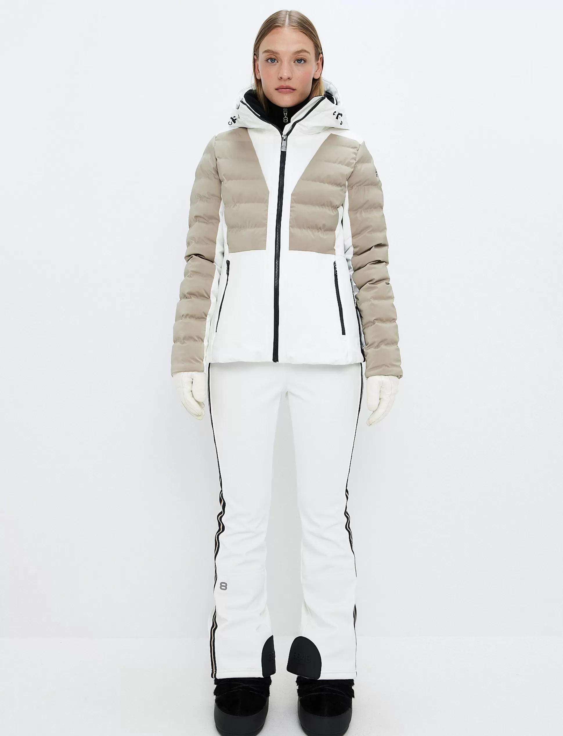 Laskettelutakki<8848 Altitude Audrey W Ski Jacket - Blanc/Lt Beige