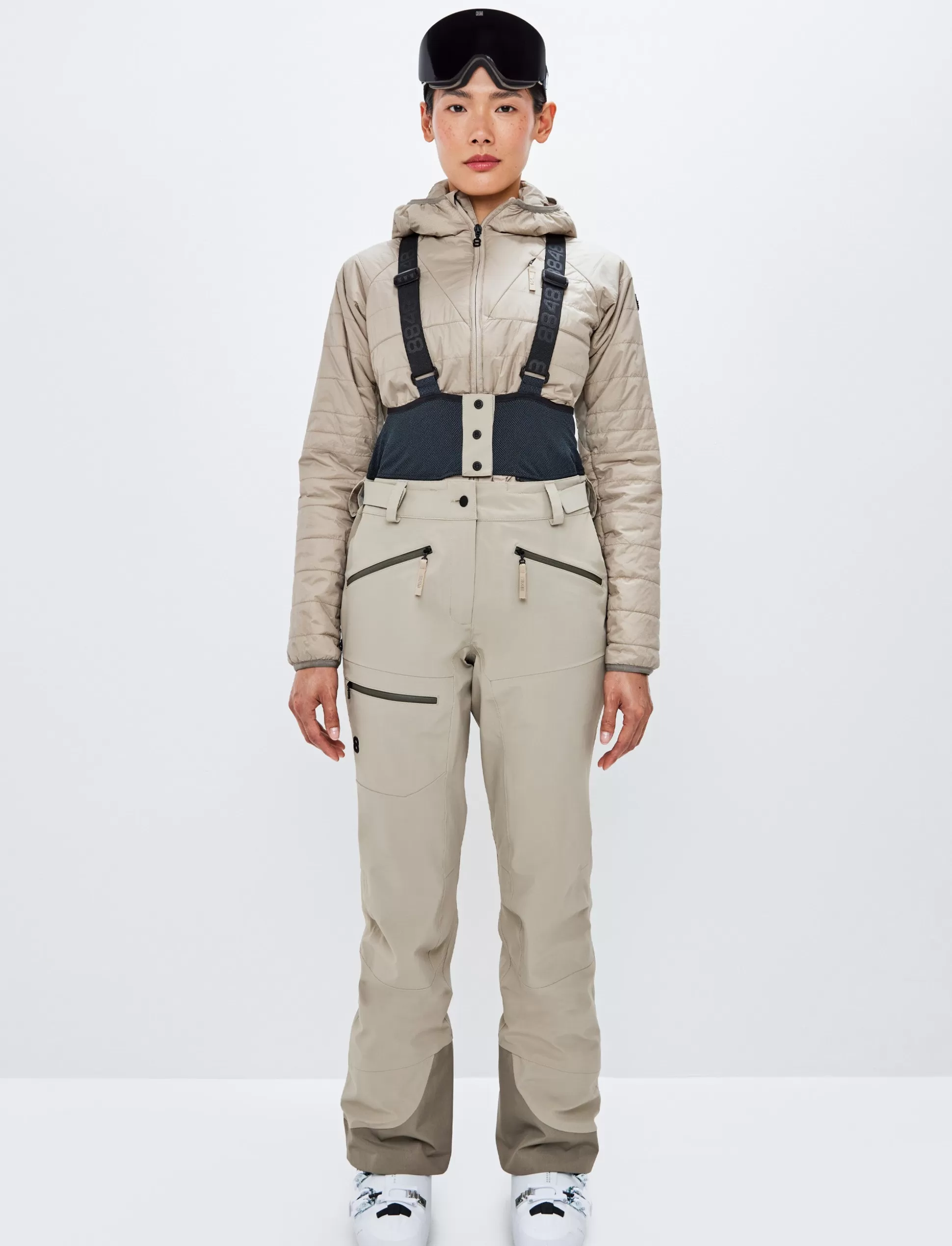 Lasketteluhousut<8848 Altitude Chloe W Shell Pant - Lt Fallen Rock