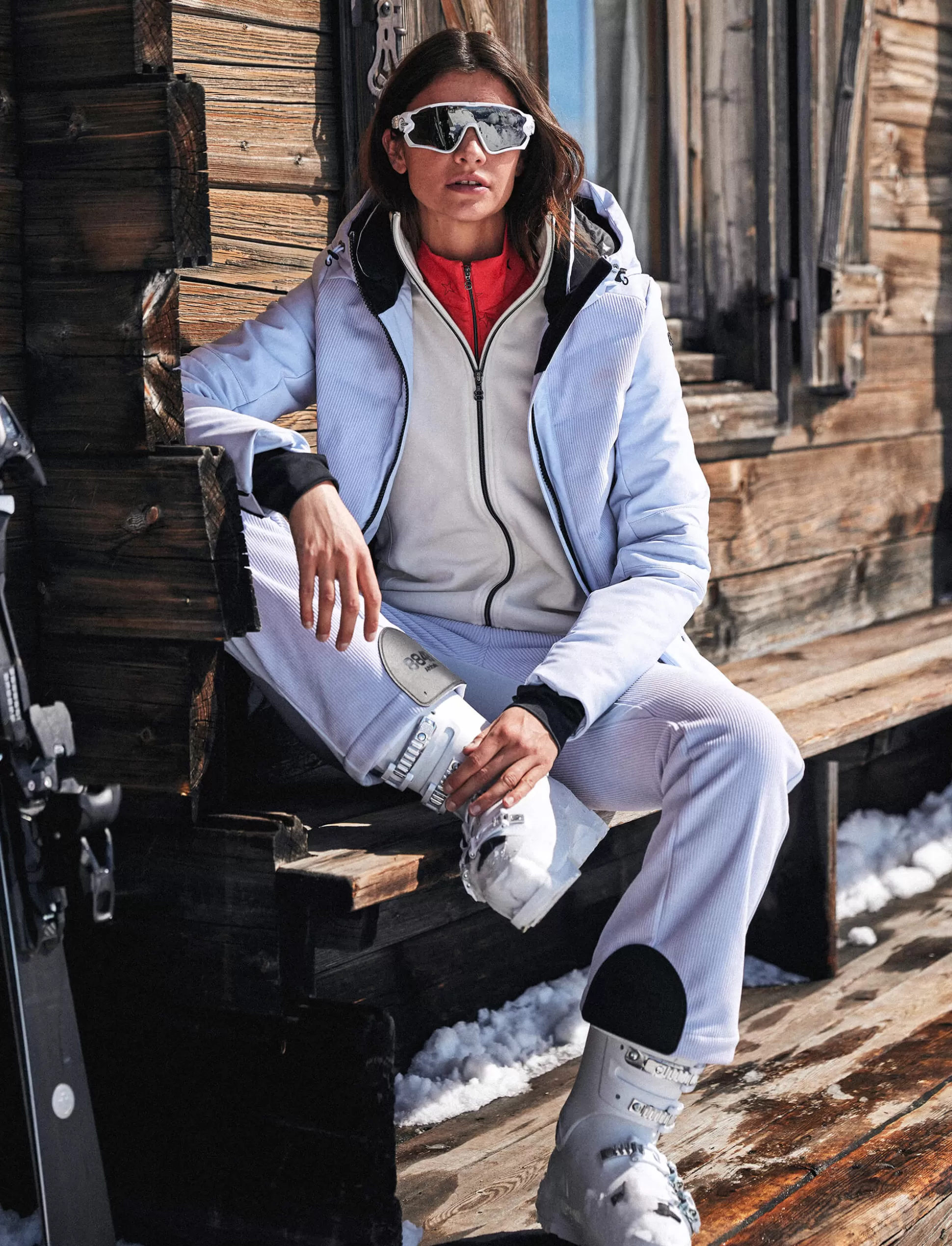 Laskettelutakki<8848 Altitude Clarice W Cord Ski Jacket - Icelandic Blue
