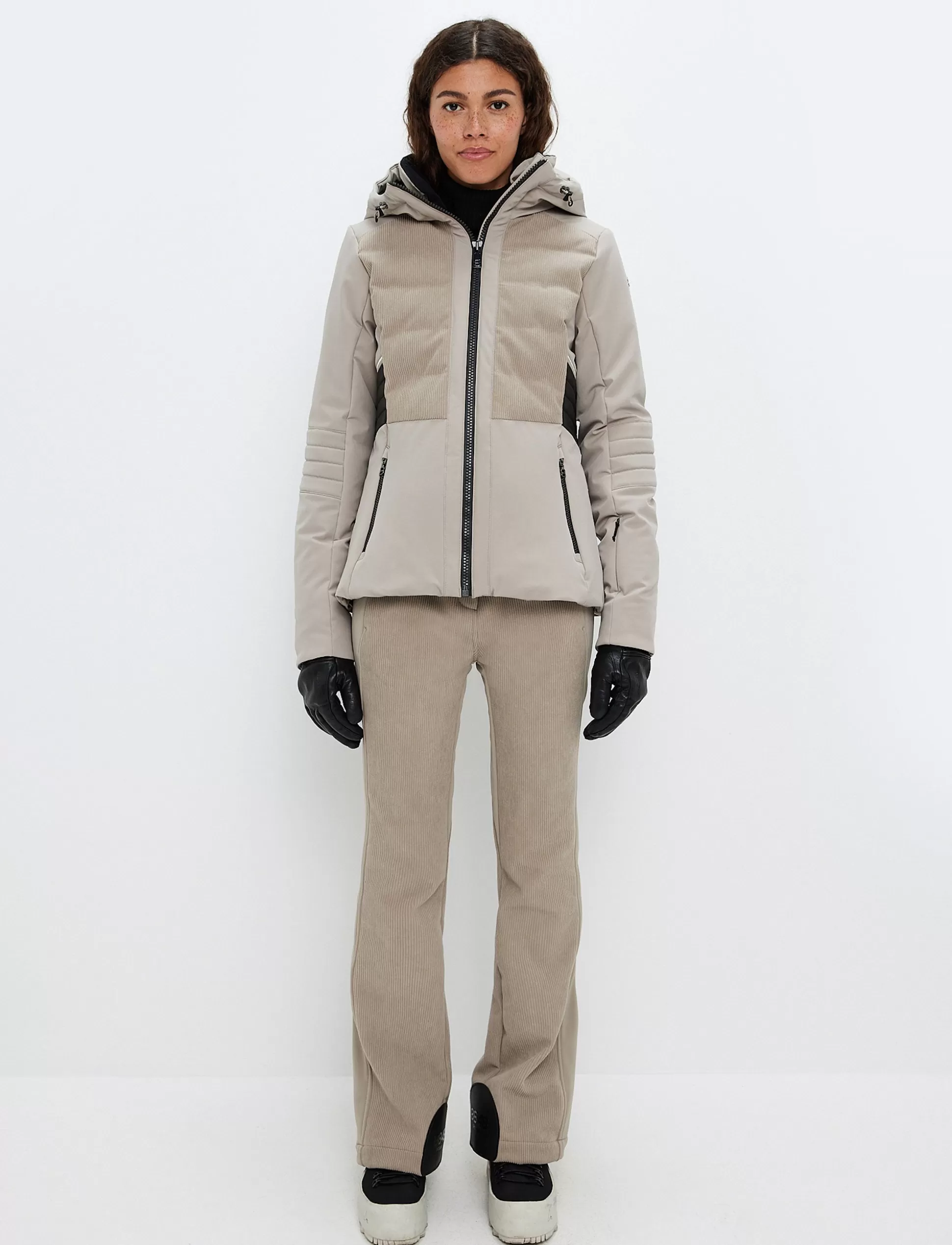 Laskettelutakki<8848 Altitude Clarice W Cord Ski Jacket - Lt Beige