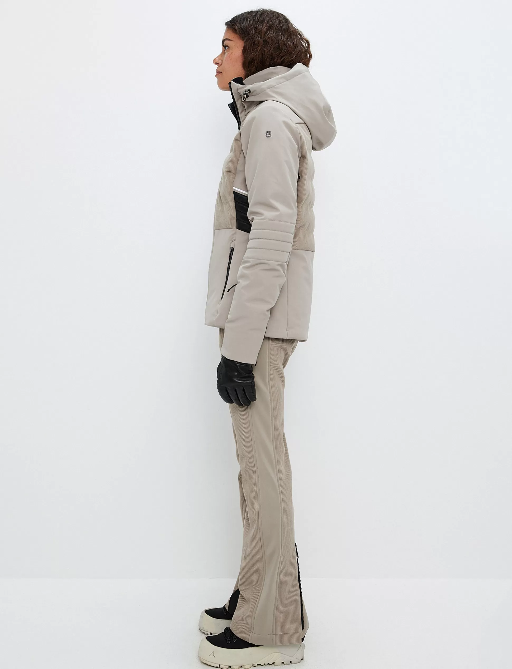 Laskettelutakki<8848 Altitude Clarice W Cord Ski Jacket - Lt Beige