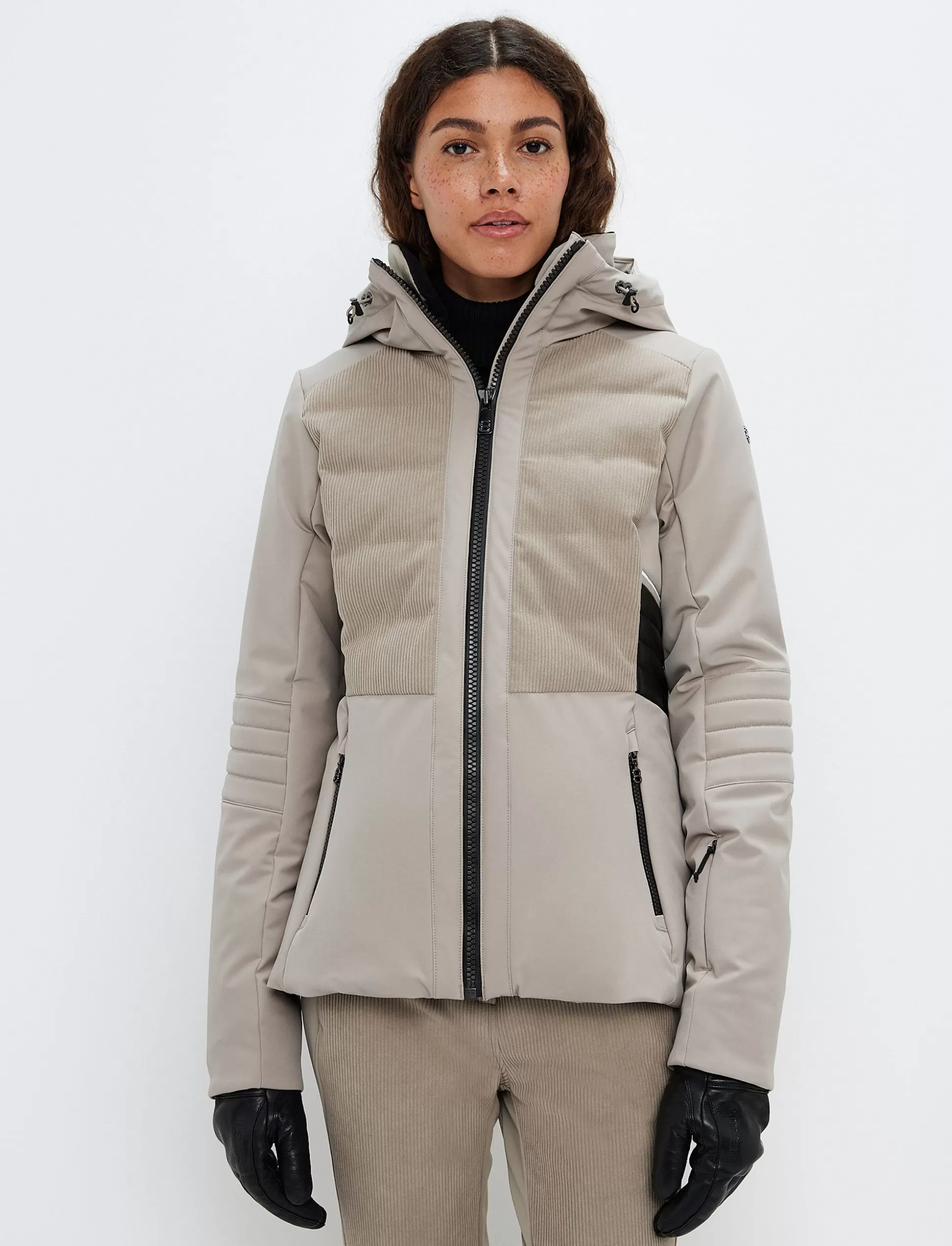 Laskettelutakki<8848 Altitude Clarice W Cord Ski Jacket - Lt Beige