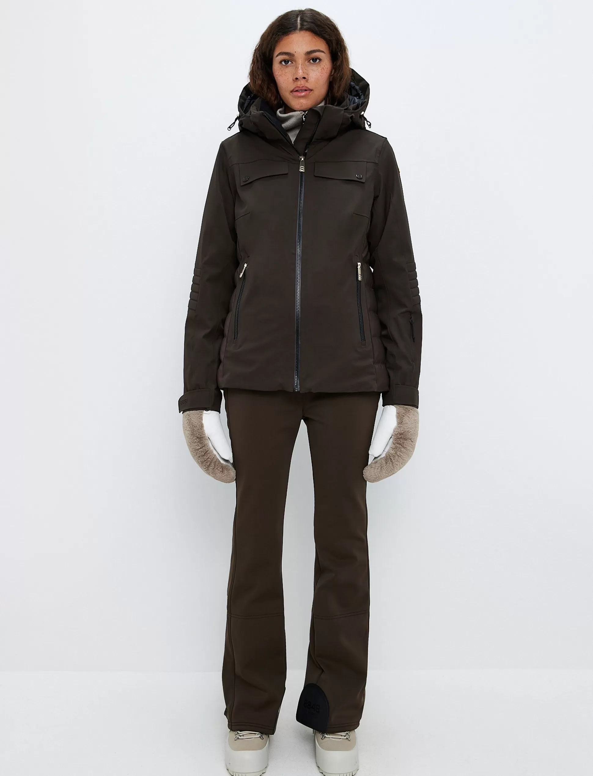 Laskettelutakki<8848 Altitude Jodie W Ski Jacket - Coffea