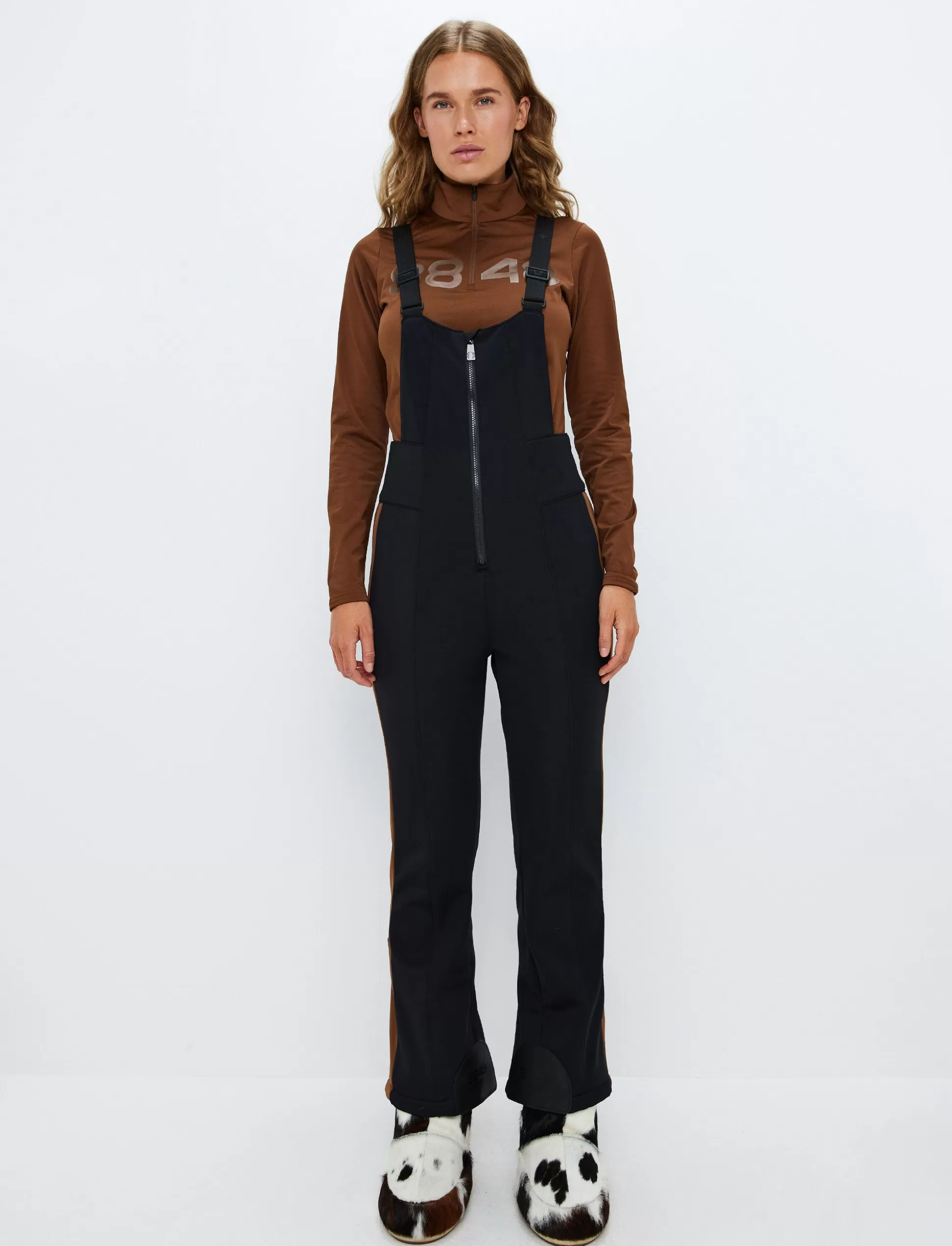 Lasketteluhousut<8848 Altitude Maya W Bib Pant - Black/Cashmere Brown