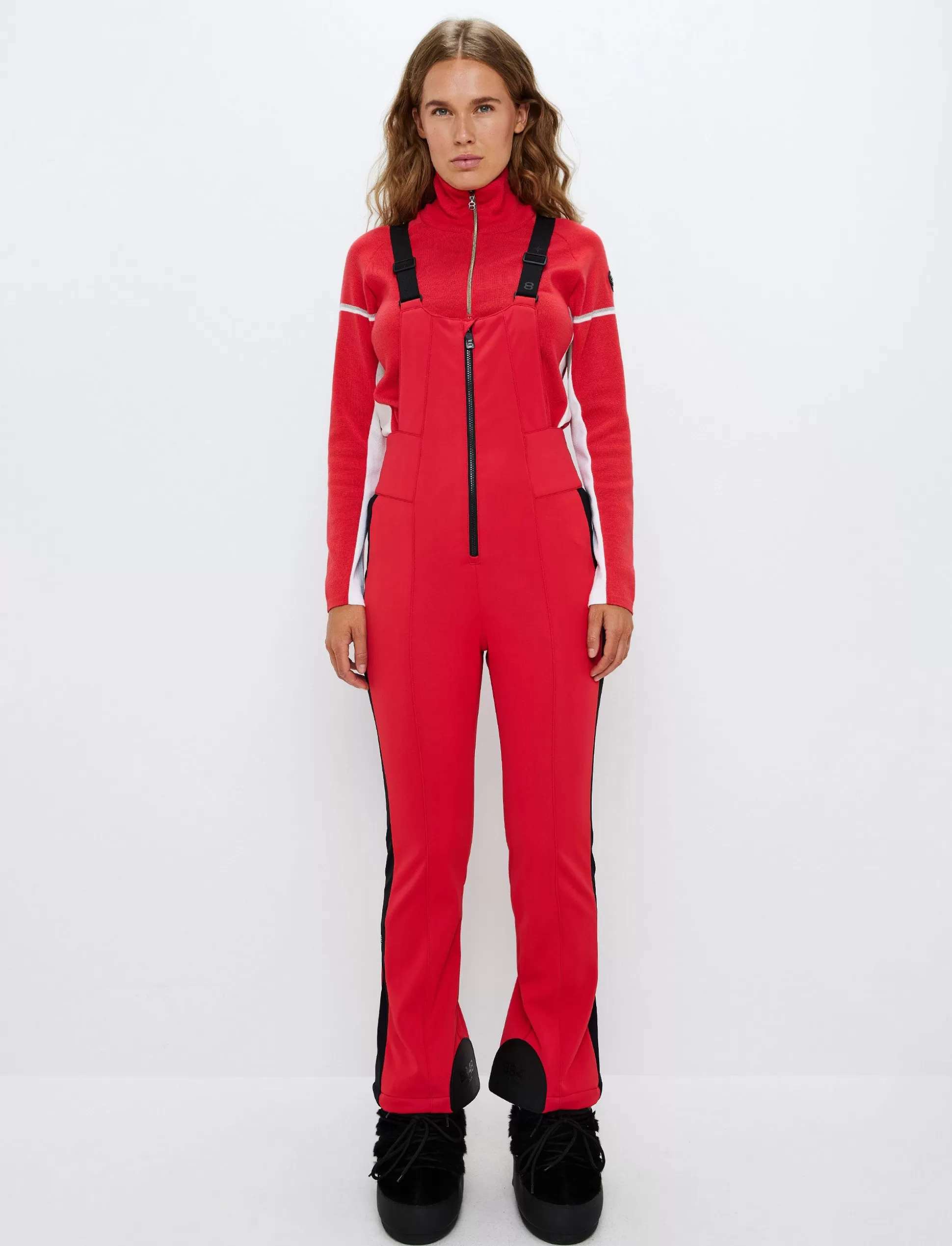 Lasketteluhousut<8848 Altitude Maya W Bib Pant - Poinsetta Red