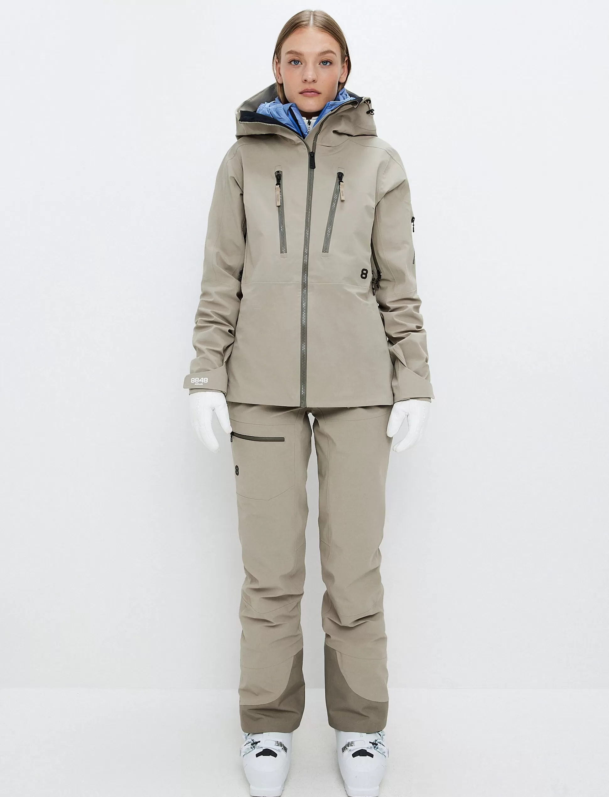 Laskettelutakki | Kuoritakit<8848 Altitude Pow 3.0 W Shell Jacket - Lt Fallen Rock